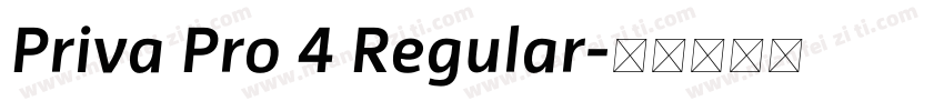 Priva Pro 4 Regular字体转换